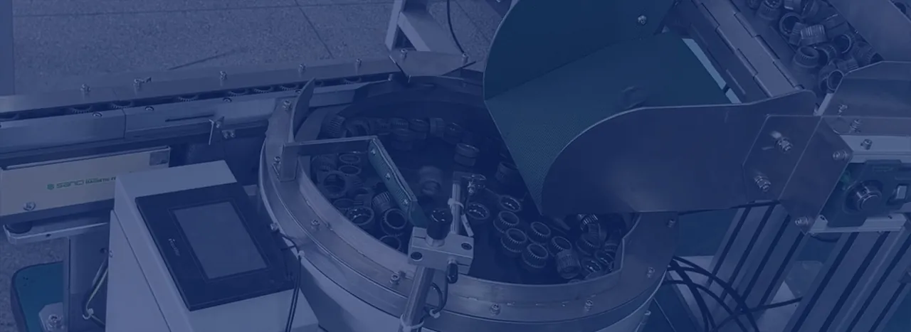 Industrial parts feeder prepared for output and acceptance testing